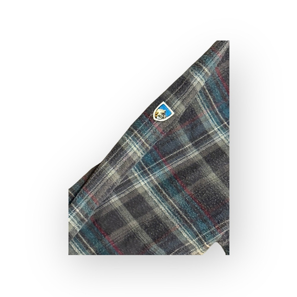 KÜHL Mens Grey/Blue Plaid Casual Button Down Pocket Shirt Sz XXLarge​ - Picture 7 of 8